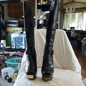 bebe platform high heel boots